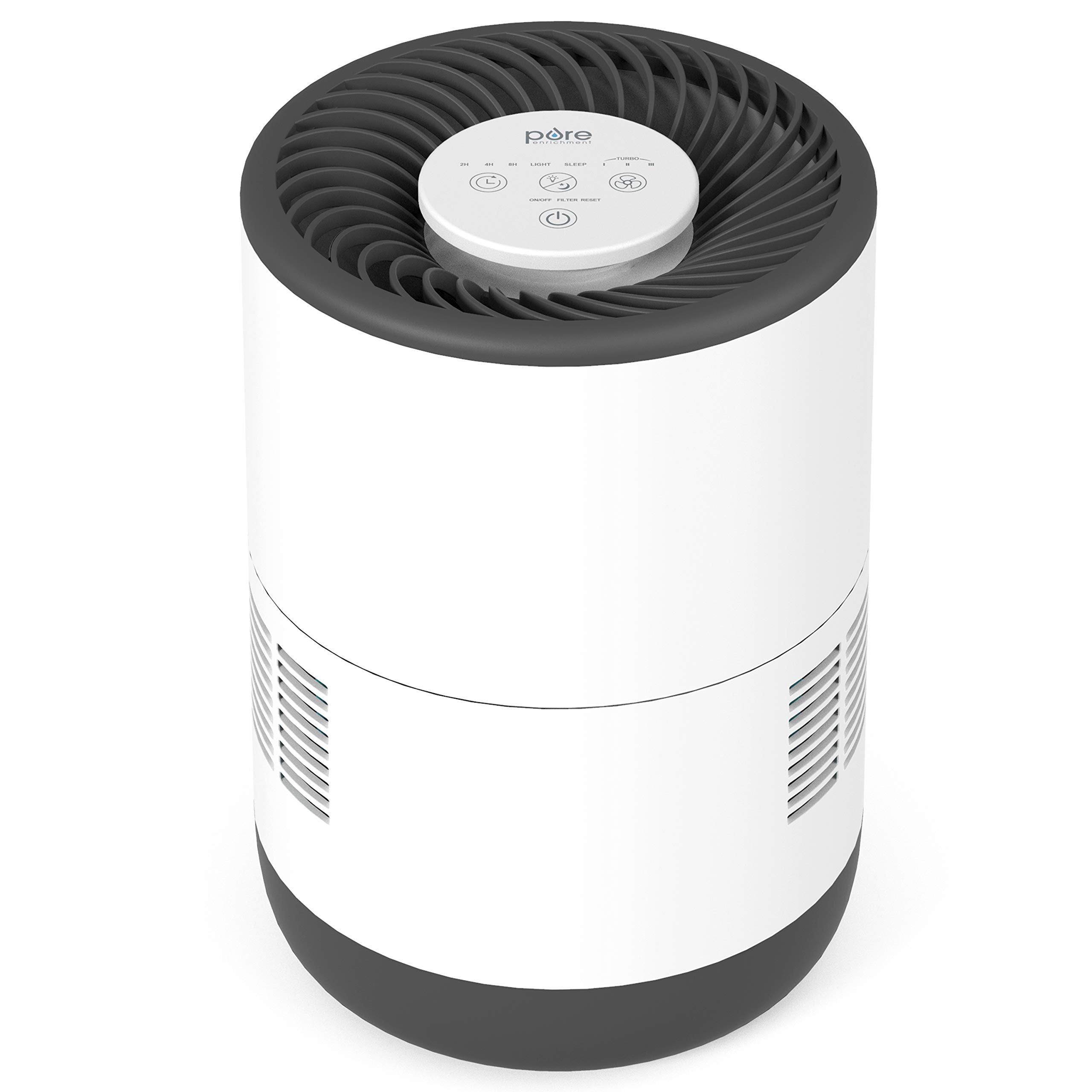 Pure Enrichment MistAire Eva - Mist-Free Evaporative Humidifier with Antibacterial Filter, 2.8-L Tank, 4 Speeds, Large Room Coverage up to 500 sq. ft., Night Light, Auto Shut-Off Timer, No White Dust