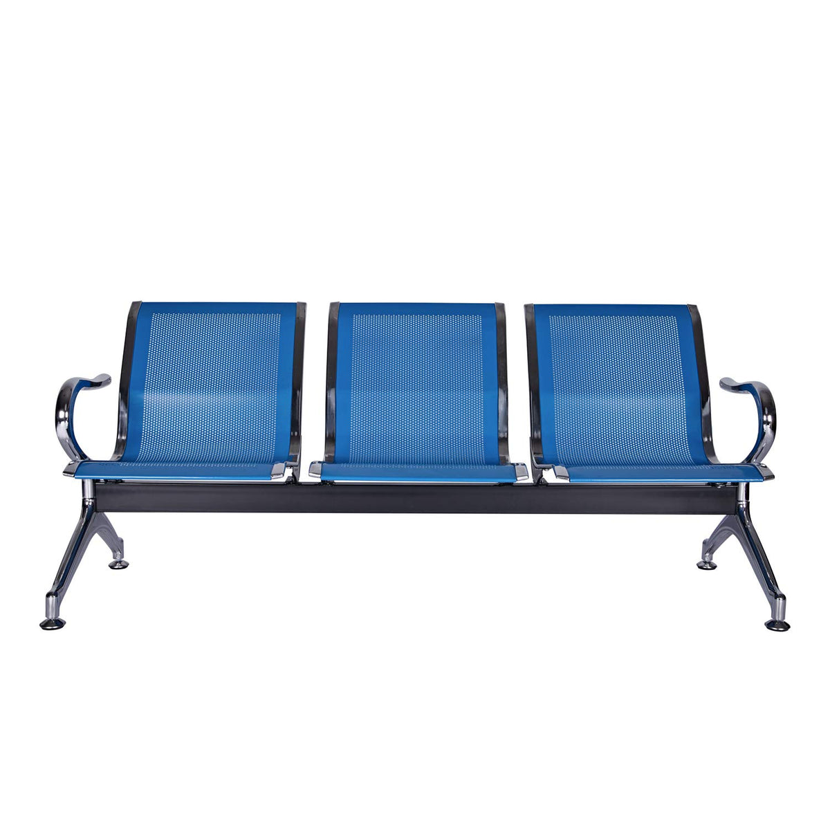 Buenotoys 3-seat Waiting Room Chairs - Waiting Room Bench with Arms Airport Reception Bench Guest Reception Chairs Lobby Bench Waiting Area for