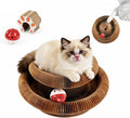 Kitty Curls Magic Organ Cat Scratcher,Interactive Cat Toy with Bell Ball,Durable Cardboard Scratching Pad for Cat Claw Grinding,Fun Cat Toy for Indoor Cats