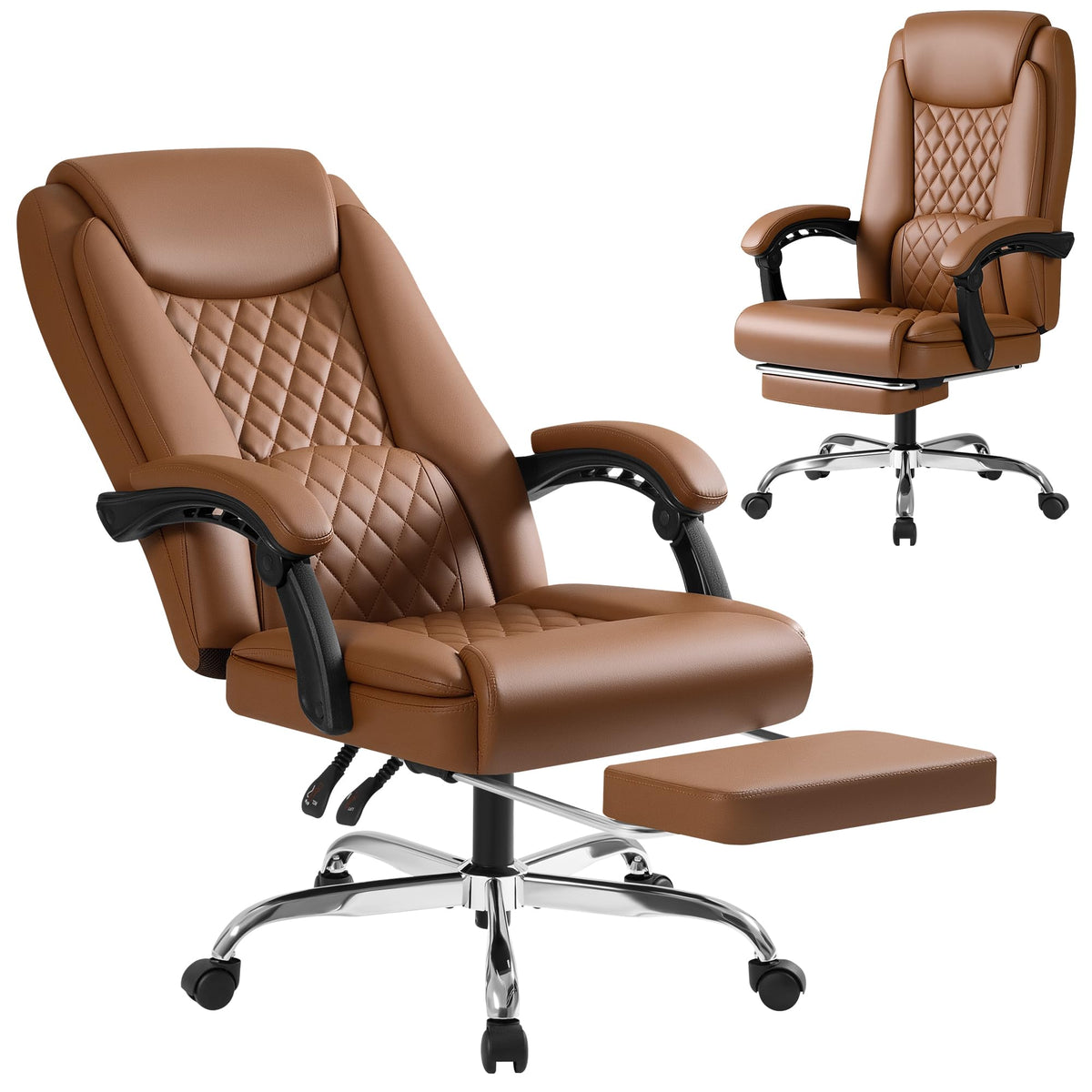 Homall Executive Home Office Chair with Lumbar Support,400lbs Adjustable Ergonomic High Back Office Chair Reclining Managerial Chair for Home