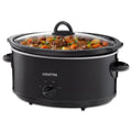 Gourmia Slow Cooker - 6 Quart Removable Ceramic Pot, Manual Controls with 3 Temperature Settings, Dishwasher Safe Crock and Glass Lid, Black