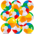 Vellibring 12" Summer Inflatable Beach Balls Bulk Rainbow Color Swimming Pool Water Games Toys for Kids Summer Beach Party Favor