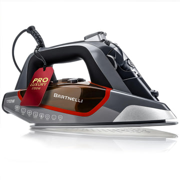 Bartnelli Pro Luxury Steam Iron for Clothes - 1700W Heavy-Duty Commercial Iron with Multi-Layer Ceramic Soleplate, Active Anti-Drip Technology, Smart 3-Way Auto Shut-Off & Precision Tip
