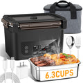 2026 Upgraded Cordless Electric Lunch Box for Adults, 20,800mAh Rechargeable Heated Lunch Box with Even Heating, XL 6.3 Cup Self-Heating Lunch Box for Construction, Office & Travel
