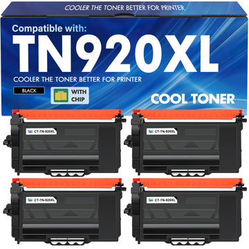 TN920XL TN920 Toner Cartridge HL-L6210DW MFC-L5710DW HL-5915DW Compatible for Brother TN 920 920XL TN920XXL TN920UXXL TN-920XL HL-L6210DWT HL-L5210DW HL-L5210DN HL-L6310DW Printer High Yield 4 Pack