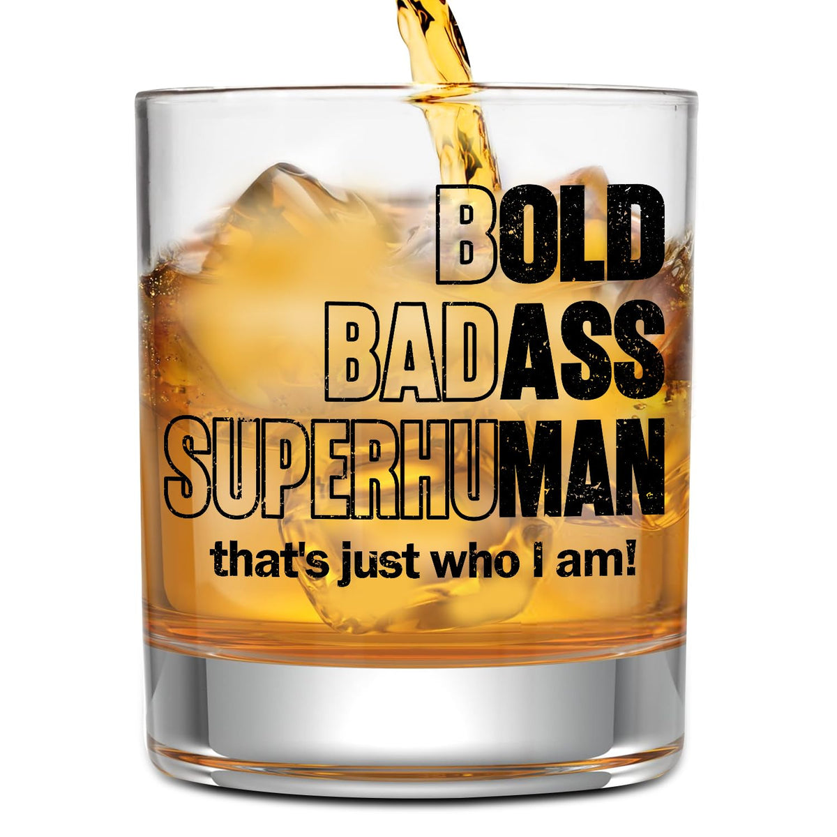 NewEleven Fathers Day Gift for Dad, Husband - Gifts for Grandpa, Funny Dads Birthday Gifts Ideas, Gag Gift for Father From Daughter, Son, Kids, Wife - Whiskey Glass
