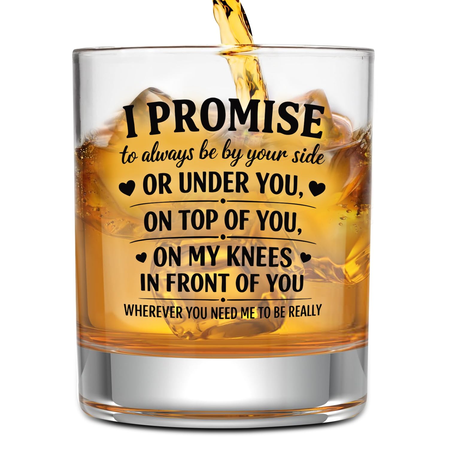 NewEleven Gifts for Boyfriend, Husband - Romantic Gifts for Him, Husband Birthday Gift - Anni Present, Naughty Boyfriend Birthday Gift From Girlfriend, Wife, Her - Whiskey Glass
