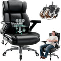 650lbs Large Heavy Duty Executive Office Chair with 5d Flip Arms and Pocket Spring Cushion, Ergonomic Big and Tall Desk Chair with Lumbar