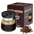 Coffee Pot Mug with Lid,16Oz Mini Glass Coffee Pot Coffee Mug with Spill Proof Lid & Heat Proof, Novelty Coffee Pot Cup for Coffee Lovers Gifts (1PC)