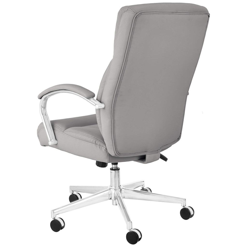 Basics Executive Desk Chair with Easy Assembly, Adjustable Height, 275lb Capacity, Wide Oversized Cushion, 29.13"d X 25.2"w X 43.11"h, Grey