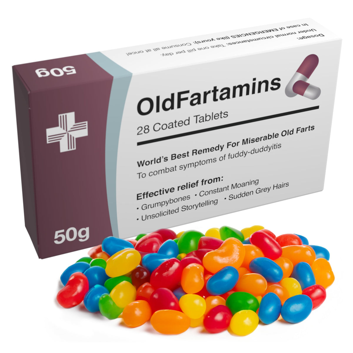 Funny Prank Pill Box with Candy, Gag Gifts for Men, 30th 40th 50th 60th 70th Birthday Gifts for Him or Her, Novelty Joke, Dad Birthday Gift for Boyfriend, Valentines Day Gift for Him