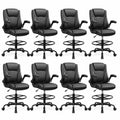 Drafting Chair, Tall Office Chair for Standing Desk, High Executive Leather Ergonomic Computer Chair with Adjustable Height and Flip-up Armrest