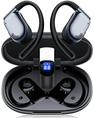Translation Earbuds Real Time 164 Languages AI Translator Ear Buds 90H Playtime Bluetooth Translating Earbuds with LED Display AI Headphones Audifonos Traductores for Travel Business Learning Black