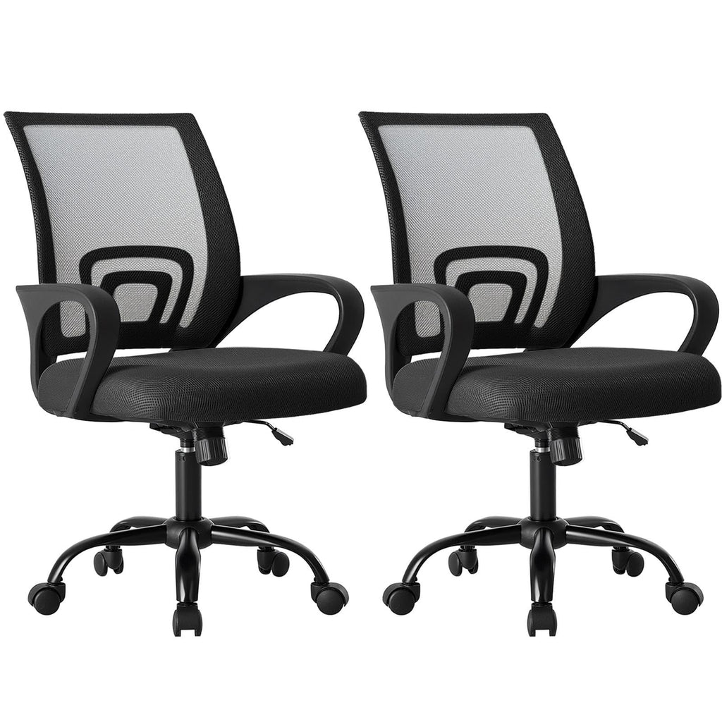Olixis Criss Cross Legged Chairs with Wheels Armless Swivel Wide Seat Height Adjustable Padded Pu Leather Home Office Desk Seating for Bedroom,