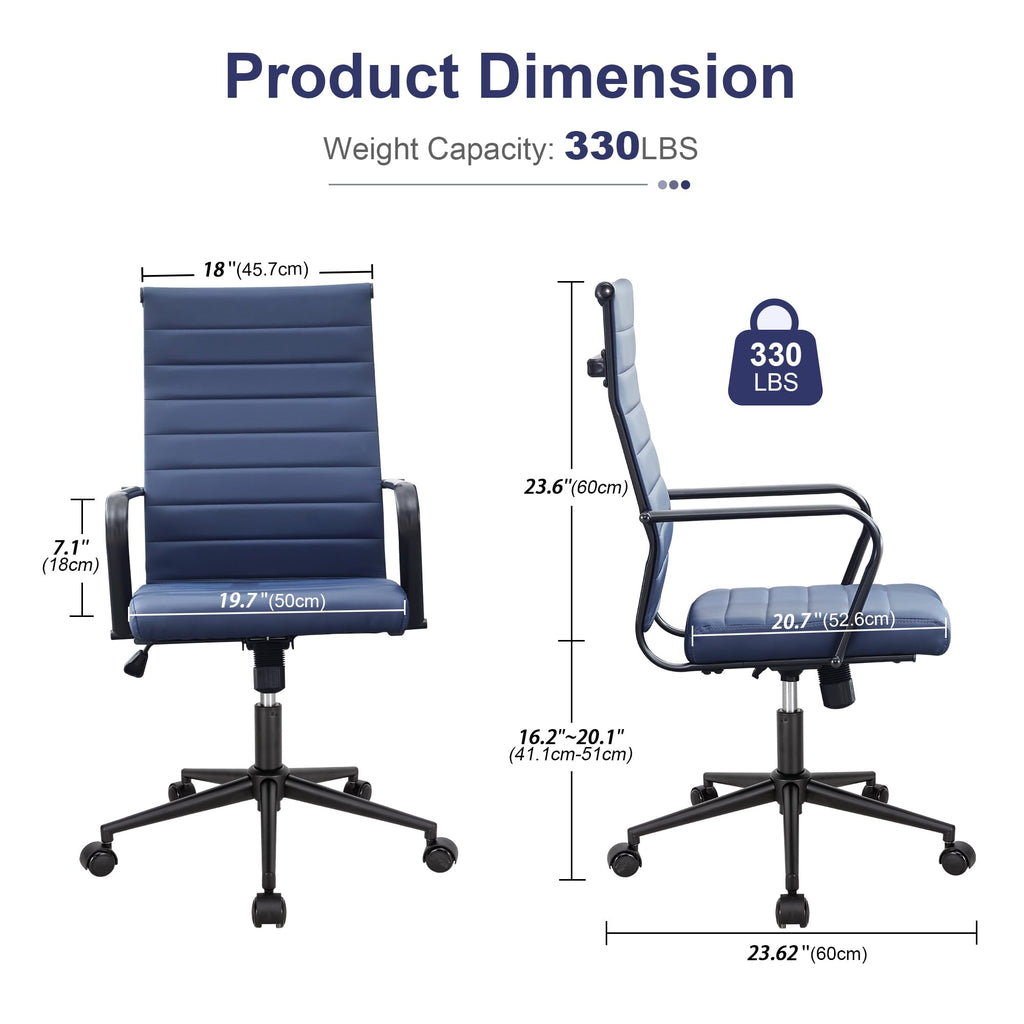 Okeysen Office Desk Chair Conference Room Chairs Modern Ergonomic Executive Swivel Chair Adjustable Height Pu Leather Home Desk Chairs with