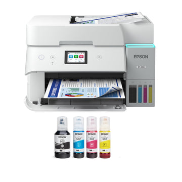 Epson EcoTank ET-4958 Wireless All-in-One Color Supertank Printer with up to 3 Years of Ink, Refillable Tanks, Perfect for Office, 18 PPM, 2.4" Color Touchscreen, Auto Document Feeder (Renewed)