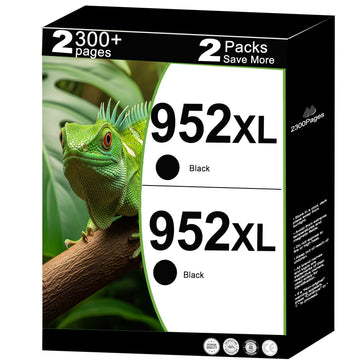 952XL Black Ink Cartridges Replacement for HP 952 XL Work with OfficeJet 8702 Pro 8710 8720 7740 8725 8210 8715 8740 7720 8730 8216 8700 8200 8716 Printer with V14.3.1 Chip (Black, 2-Pack,)