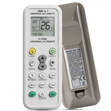 Universal Air Conditioner Remote Control, Universal AC Remote K-1028E Compatible with 1000+ Brands for Midea Mitsubishi LG Gree Fujitsu Toshiba Daikin Hitachi Samsung Haier Sharp Sanyo