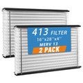 2-Pack 413 Replacement Filter, Compatible with Aprilaire 1410, 1610, 2140, 2416, 3410, 4400, 16x28x4 Inches MERV 13 Furnace Air Filter