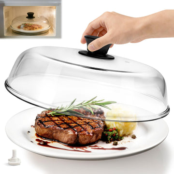 10in Glass Microwave Cover For Food, Glass Microwave Splatter Cover