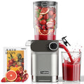 Anybear Cold Press Juicer 200W Masticating Slow Juicer 4.3" Large Feed Chute Fit Whole Fruits Vegetables | Upgraded Auger | Tritan Material | BPA Free | Juice Recipes (Silver Gray)