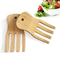 Bamboo Salad Servers,Cooking Utensil, Salad Spinner Tongs Set of 2 | Wooden Salad Spinner Tongs,Bamboo Salad Serving Utensils for Mixing,Tossing,Flatware›Servers Kitchen Cooking, 5.9x2.95x0.59in