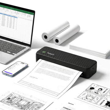 Portable Thermal Printer for Laptop, Inkless Bluetooth Printer Support 8.5" X 11" Letter & A4, with Phone Travel for Home Use Car Office School