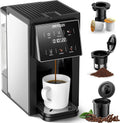 AIRMSEN Grind & Brew Coffee Maker with Built-in Grinder (2026 Model) - Single-Serve, Compatible with K-Cup Pods & Ground, 1000W Fast 6-14oz Brewer, Descaling Alert, Touchscreen & 50oz Removable Tank