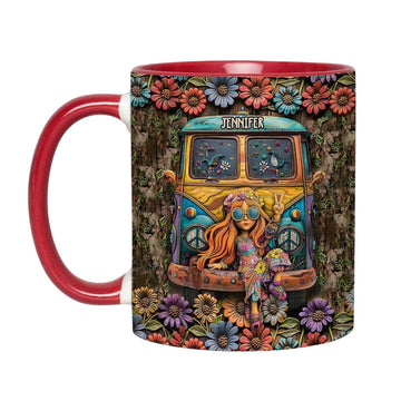 Awesome Caravan Personalized Hippie Accent Mug Hippie Lover Gifts For Girls Travel Cup Hippie Car Hippie Coffee mug Colorful Hippie mug Bohemian Coffee Mug Peace Love Cup Hippie Girl Birthday Gifts