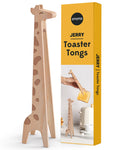 NEW OTOTO Jerry the Giraffe Toaster Tongs - Multipurpose Wooden Tongs for Cooking, Serving Food, Kitchen Gifts, Fun Gifts, Cute Kitchen Accessories, Fun Gadgets