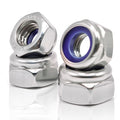 M6 x 1mm Metric Nylon Insert Lock Nuts (30pcs) DIN 985 Locknuts 304 Stainless Steel Hex Nylock Nuts Reusable Anti-Loose Corrosion-Resistant for DIY Home Automotive Industrial