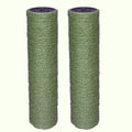 2Pcs M10 Cat Tree Replacement Posts - 10mm Bolt Sisal Cat Scratching Post Replacement Pole DIY M10 Bolt Sturdy PVC Tubes 3.34 * 15" (Green)