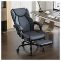 Amseatec Office Chair,big and Tall 400lbs with Footrest, Ergonomic with Adjustable Backrest, Reclining Computer Chair with Double Lumbar