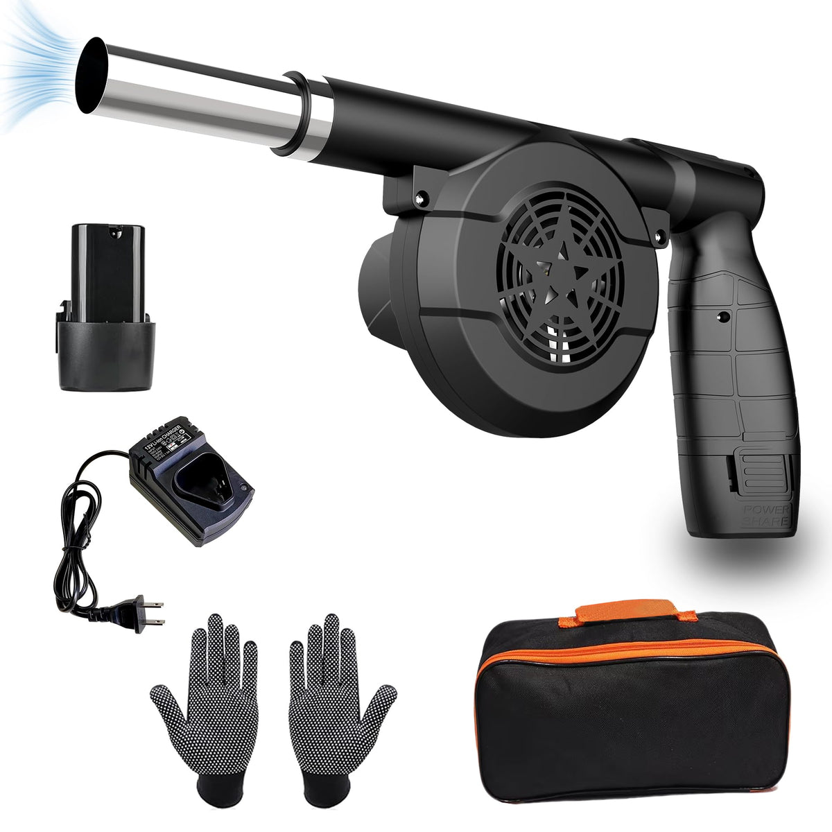 Wireless Electric Bellows Portable Fireplace Tools Air Blower 12V Fan Bellows Fire Wood Stove Blower Outdoor BBQ Camping Fire Fan