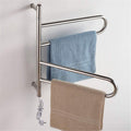 Heated Towel Rail Rails Towel Warmer,Energy Efficient Electric Plug in Heated Towel Rack,4-Bar Wall Mounted Towel Warmer and Drying Rack for Bathroom Home 304 Stainless Steel,hardw