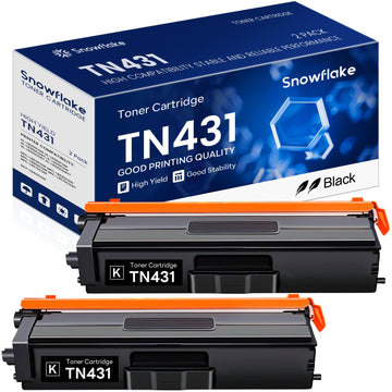 TN431BK TN-431BK Black Toner Compatible TN431 TN-431 TN 431BK Black Toner Cartridge Replacement for Brother TN431 TN-431 TN431BK MFC-L8900CDW MFC-L8610CDW Toner Cartridge (2-Pack).