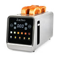 4 Slice Long Slot Toaster with Touchscreen, Memory Function, Extra Wide Slots for Bagels & Artisan Bread, Digital Timer, Reheat & Defrost, Slim Stainless Steel