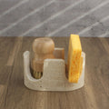 Natural Travertine Marble 2-Slot Sponge Holder for Kitchen Counter, 2-in-1 Stone Drying Rack, Sponge Caddy for Sink Organizer - Beige Travertine