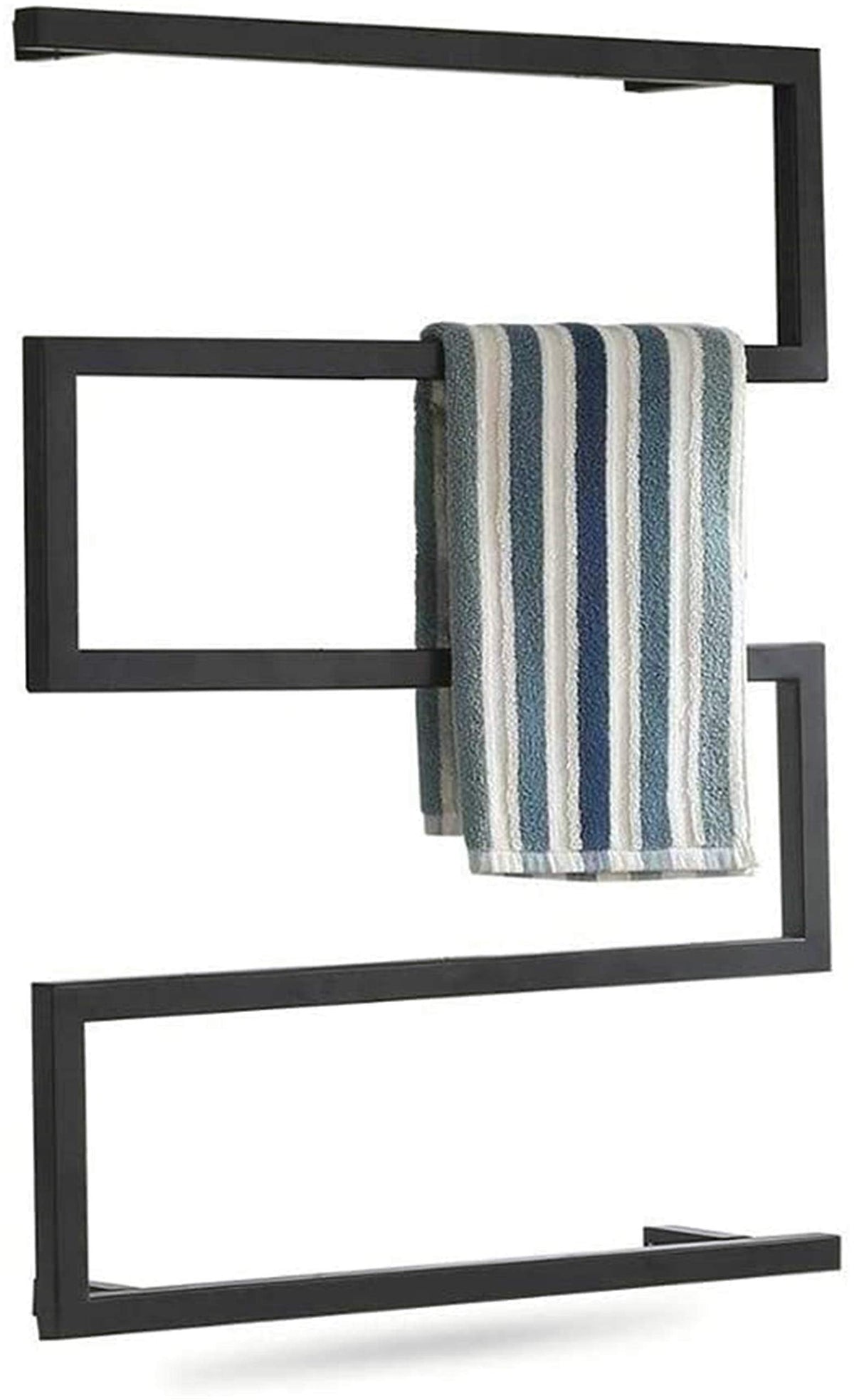 Bathroom Wall Heater Towel Warmer Towel Warmer Wall-Mounted Square Towel Drying Rack Electric Heated Towel Rack Hot Towel Rail for Bathroom Kitchen Hotel 31.5x23.6Inch 95W A (Col (A)