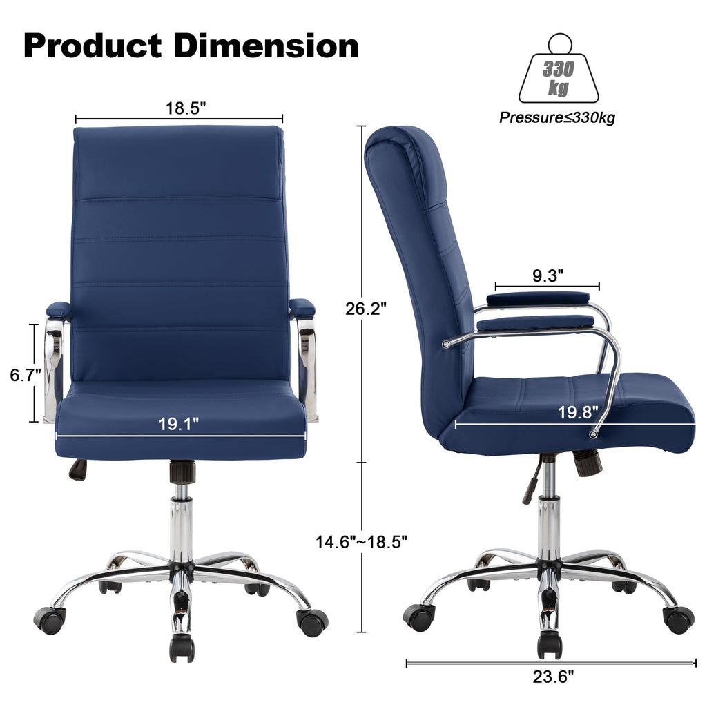 Bowthy Modern Office Desk Chair, Conference Room Chairs, High Back Ergonomic Home Ofiice Chair, Adjustable Height Swivel Executive Computer
