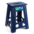 Dyforce Folding Step Stool 17.5 Inch,400lbs Foldable Step Stool for Adults, 17.5inch, Royal Blue