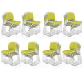 Vingli Stackable Plastic Mesh Padded Chairs for Office Set of 40, Green, 40 Pack