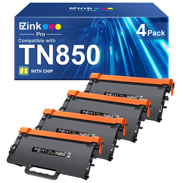 TN850 Toner Cartridges Compatible Replacement for Brother TN-880 TN-850 TN-820 TN820 High Yield Replacement for HL-L6200DWT L6200DW L5200DW L5100DN MFC-L5800DW L5700DW L6700DW L6800DW (4 Black)