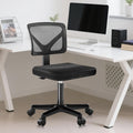 Dumos Armless Desk Chairs, Small Home Office Mesh Chairs, 1pc, Black