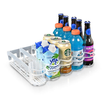Display Technologies, Fridge-Plus Drink Organizer for Refrigerator Storage - Soda Can Dispenser and Soda Can Organizer Rack for Bar Fridge (Pack of 1)