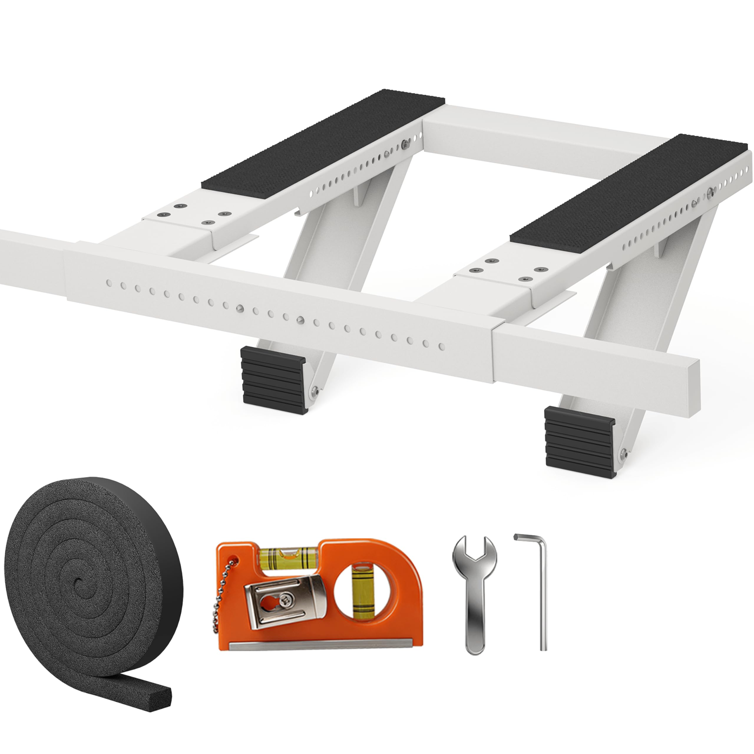 No-Drill Window Air Conditioner AC Support Bracket, AC Unit Outside Holder Stand Brace Mount, Soporte Base para Aire Acondicionado Ventana, Hold Up to 300LBS, Fit Single & Double Hung Window