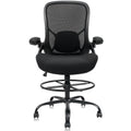 Hylone 400lbs Big and Tall Heavy Duty Drafting Chair 5" Thickened Seat Tall Office Chair Flip-up Armrests Ergonomic Chair with Lumbar Support