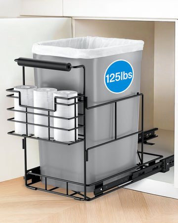 Bulado Pull Out Trash Can Under Cabinet with Removable Trash Bag Holder