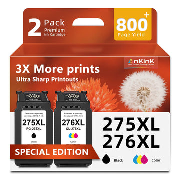 Ankink 275XL 276XL Combo Pack Ink Replacement for Cannon 275 and 276 Ink cartridges for Canon PG-275 XL Black Color for TS3522 TR4720 TR4722 TS3520 TS3500 TR4700 TS3700 TS3720 TS3722 Printer