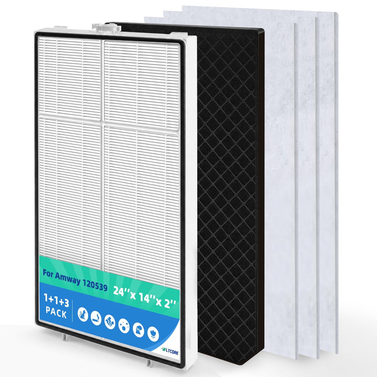120539 Replacement Filter for Amway Atmosphere Sky Air Purifier 120540 | High-Density Mechanical Media for Wildfire Smoke, Pet Dander & Cooking Odors